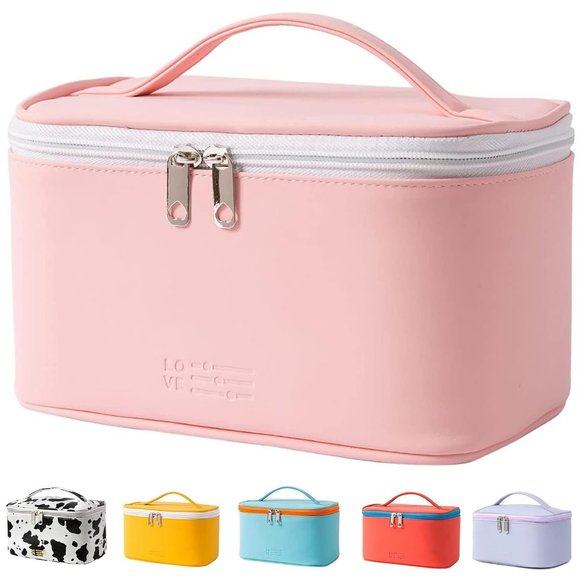 Women Tender Pink Small Cute  Little Pouch Toiletry Makeup Organizer - Picture 1 of 9